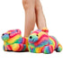 Teddy Bear Slippers Rainbow One Size