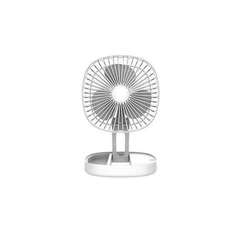 Controlled 3-speed Foldable Portable Free Angle Adjustment Desk Fan - White