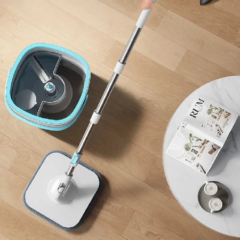 360° Rotation Mop and Bucket System Square Spinning Mops