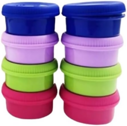 Set Of 8 Colorful Condiment Bowls with Lid