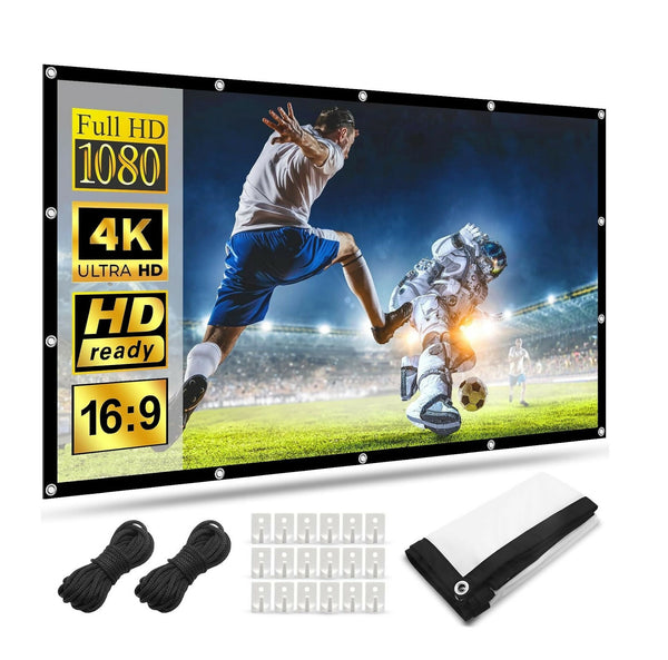 100 Inch white projector screen portable outdoor cinema theater
