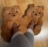 Indoor Fur Teady Bear Soft Plush Shoes