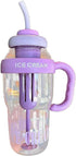 1200ml Cute Water Bottle with Straw for Milk, Juice, Tea, Coffee, and Beverages