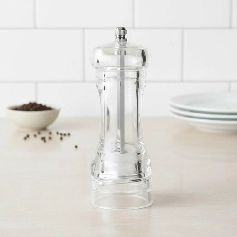 Acrylic and Stainless Steel Salt & Pepper Grinder Set Of 2 - 14cm