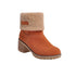 WOMENS WINTER ANKLE BOOTS FLAT GRIP SOLE FUR LINED SHOES