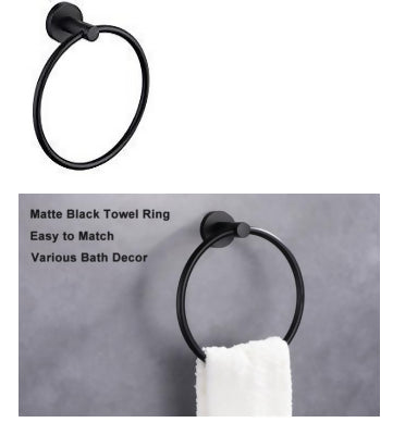 Black Towel Ring