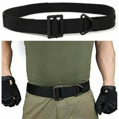 Men's Outdoor Tactical Belt Metal Alloy Buckle Military Belt