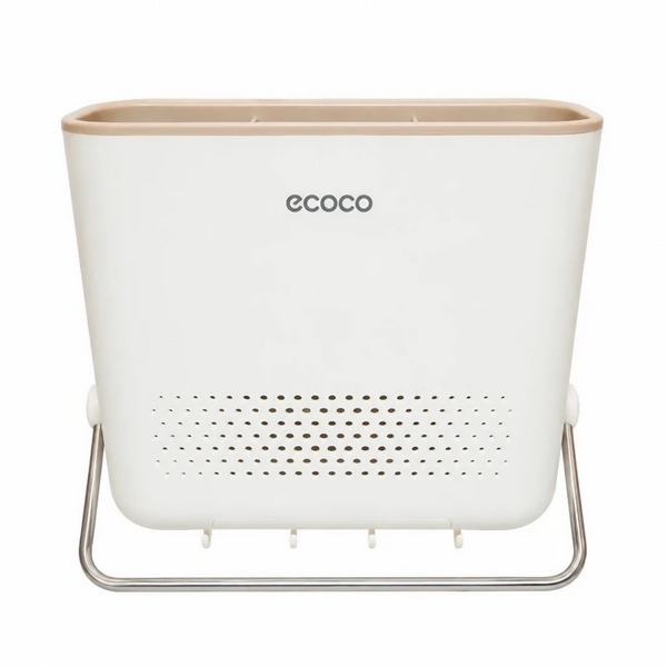 ECOCO Cutlery Organizer Wall Mounted Chopstick Spoon Fork Holder Drain Tray Quick Dry Kitchen Rack
