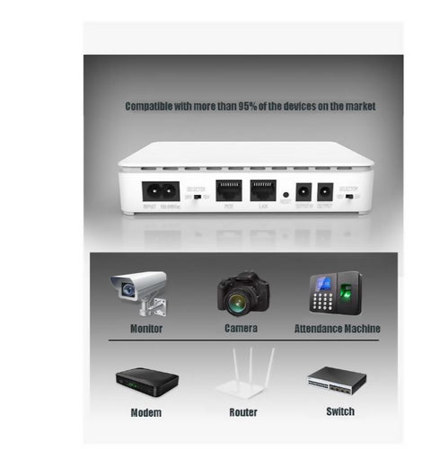 Mini DC 10400maH UPS Battery Backup For Router And Support POE