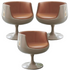 3Pcs Italian Design Leisure Coffee Cup Chair - Orange