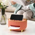 Tissue Box with Storage - Decorative 22cm Organizer for Home - Pink