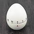 Kitchen Timer Manual Metal Egg Shape Mechanical Rotate Kitchen Reminder (White)