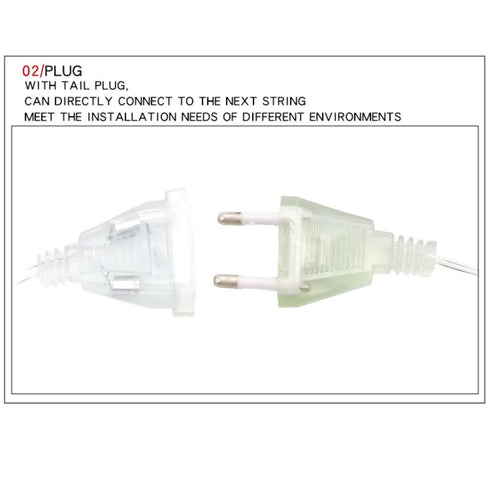 RGB Star and Reindeer 3meter Curtain Light with 8 functions - extendable