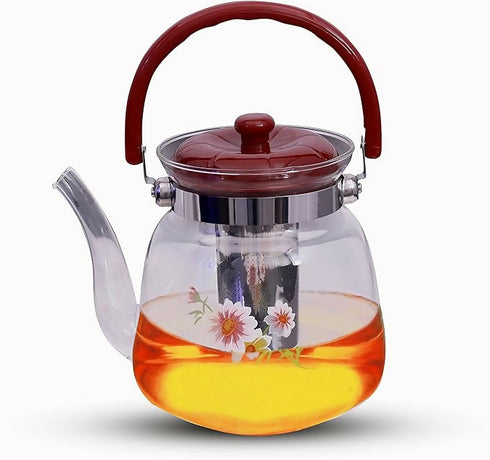 Glass Tea Pot With Removable Stainless Steel Infuser