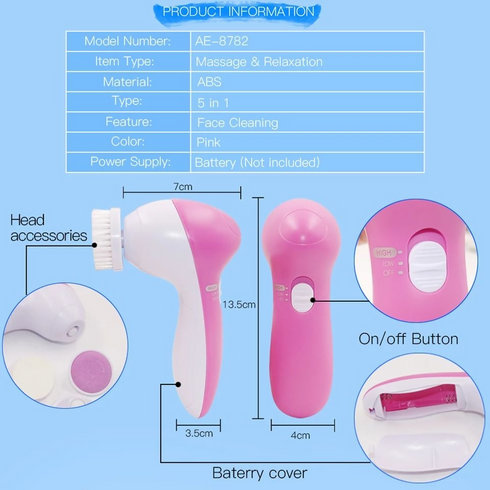 5-1 Multifunction Electric Facial Cleaning Brush