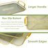 Clear Food Serving Tray with Gold Handles Set of 3