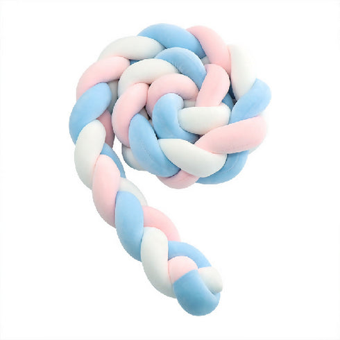 Braided Knit Plush Pillow round Cushion Soft Knot Throw Decor for Couch Sofa Bed Laundry Bag.