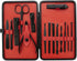Carbon Black Nail Manicure Set with Rugged Carry Case for men
