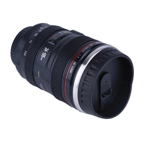 Stainless Steel Camera Lens Coffee Mug