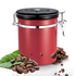 Stainless Steel Coffee Storage Canister - Red