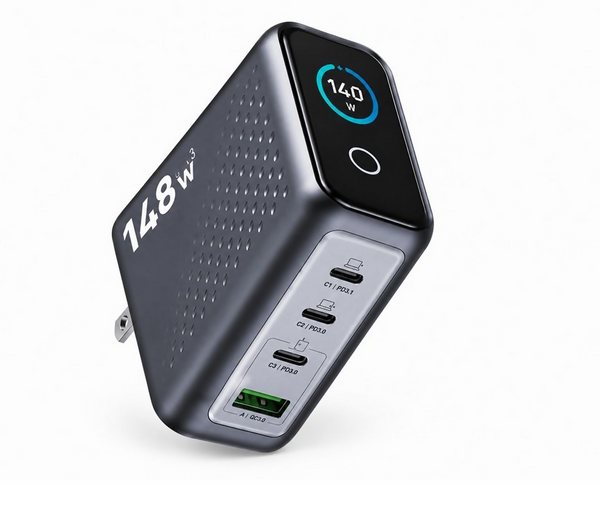 148W 5-in1 Fast Charger MultiPort USB-C PD USB-A Desktop Charging Station
