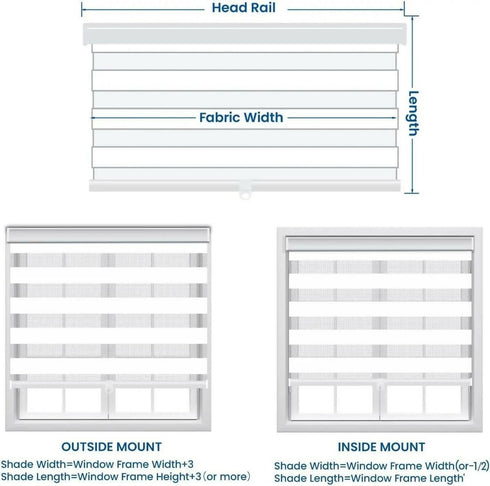 White Cotton Window Blinds-150x200cm