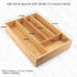 100% Pure Bamboo Drawer Organizer