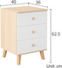 Nightstand Locker Bed Side Table Side Tables Sofa End Table with 3 Storage Drawers