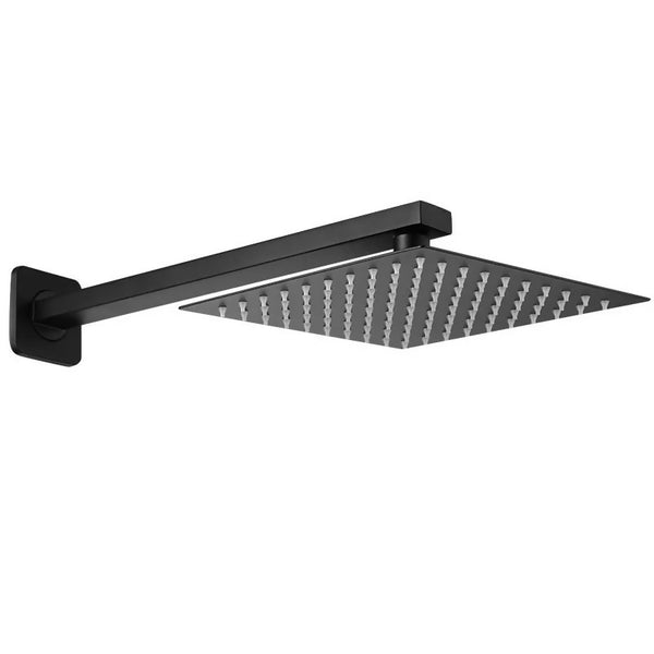 Black square shower top spray 6 inches