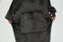Kids Oversized Thick Warm Blanket Hoodie For Winter - Black