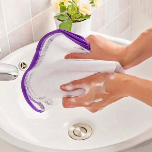 Pack of 2 Heat - Resistant Protective Ironing Cloth Press Mesh Insulation Guard Pad - Purple