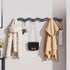 Wall Mount 5 Hooks Walnut Coat Racks