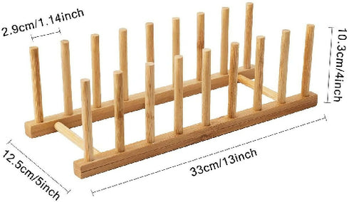 Bamboo Wood Plate Drying Holder