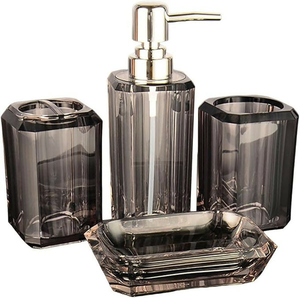HS-Acrylic Freestanding Soap Dispenser 4 Piece