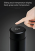 Temperature Display Smart Bottle- LED Bottle with Temperature - Black
