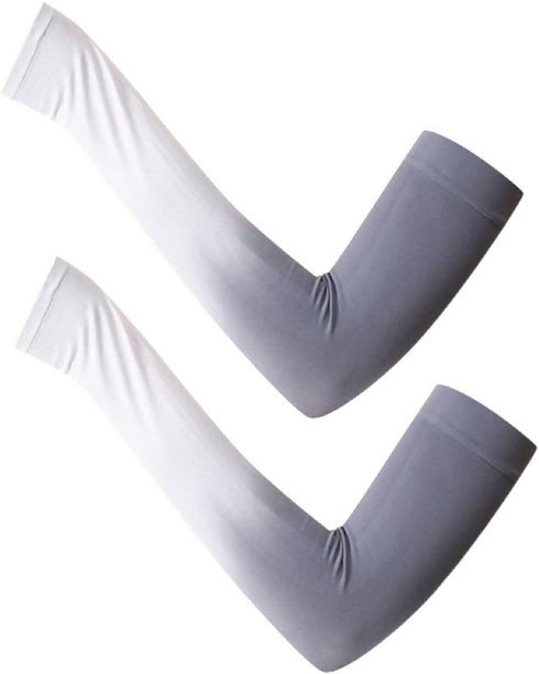 UV Sun Protection Cooling Arm Sleeves - Blue, White