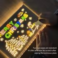 DIY Handwriting doodles/notes Acrylic Luminescent Lamp