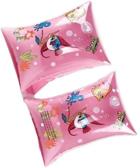 BRIGHTSTAR 2 Piece Child Swimming Inflatable Arm Bands -pink