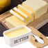 Ceramic butter case with knife
