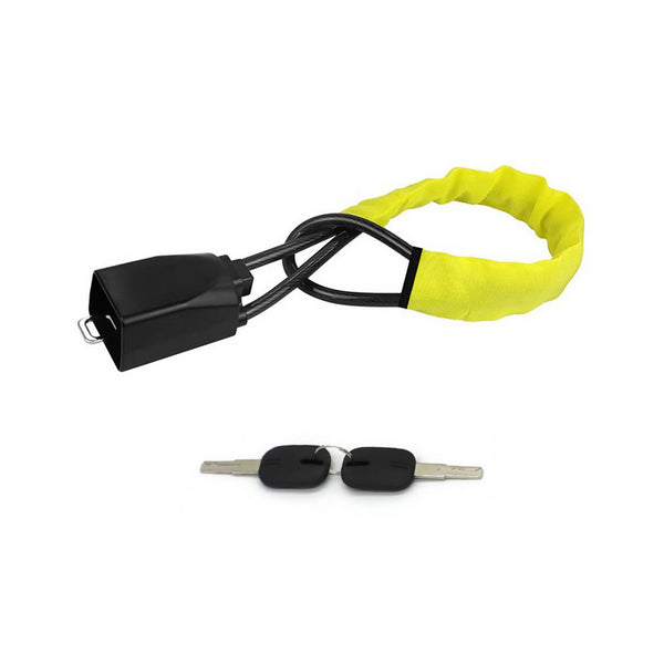 Car Steering Wheel Lock Wire Rope Lock Safety Anti-theft Lock - Yellow