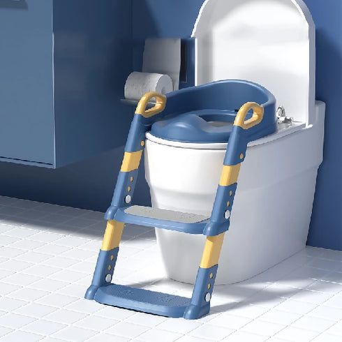 Adjustable Kids Toilet Potty Training Seat with Step Stool Ladder