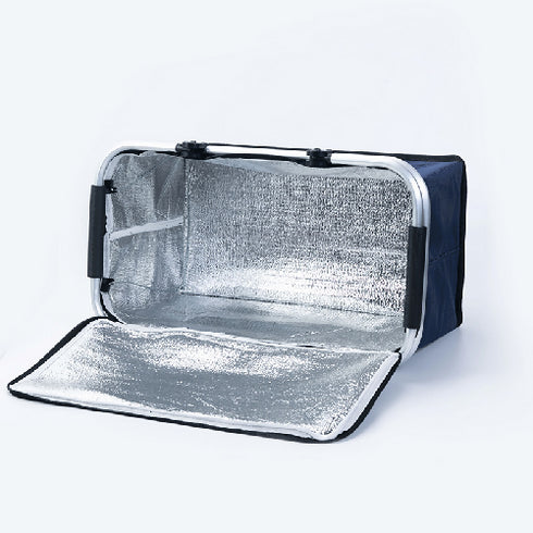 Folding Large Picnic Bag Portable Insulation Lunch Storage Basket.