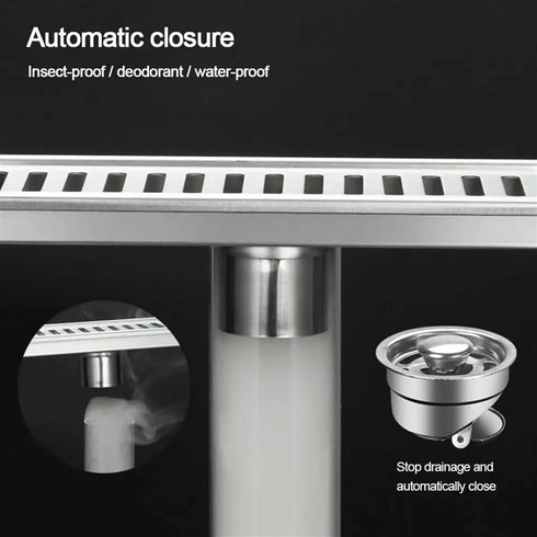 Bathroom Trap Drain Linear Shower Floor Drain 10x30cm