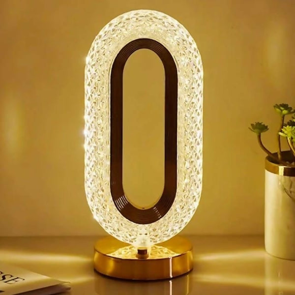 Crystal Table Lamp Dimmable Rechargeable Desk Lamp