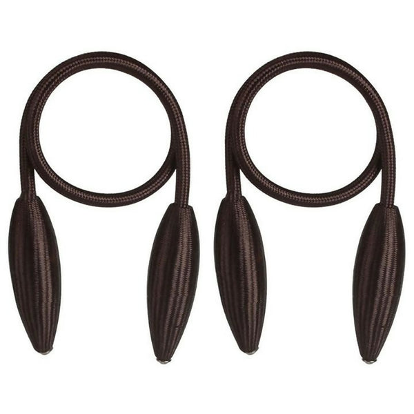 2 Pack Curtain Tiebacks -Dark Brown
