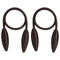2 Pack Curtain Tiebacks -Dark Brown