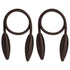 2 Pack Curtain Tiebacks -Dark Brown