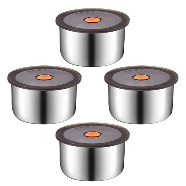 Set Of 4 Small Stainless Steel Container