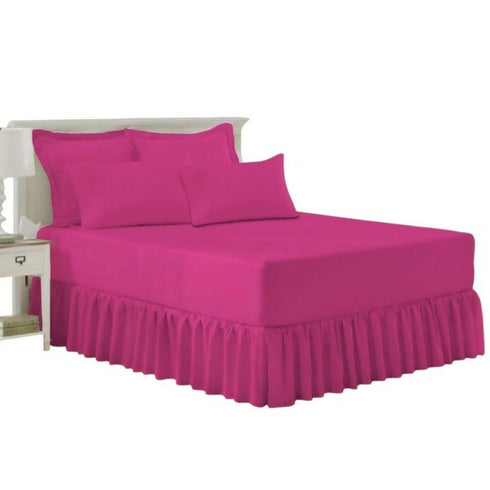 Frilled Valance Fitted Sheet-Easybed sheet Set polyster - 5 Piece