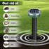 8Piece Ultrasonic Mole Repellent Solar Powered Gopher Repellent for Garden